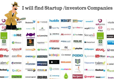I will find list of target startup/investors companie...