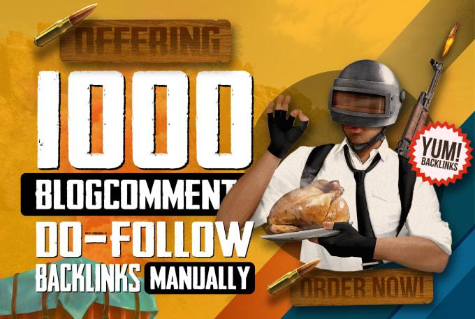 I will do 1000 do-follow blog comments backlinks with...