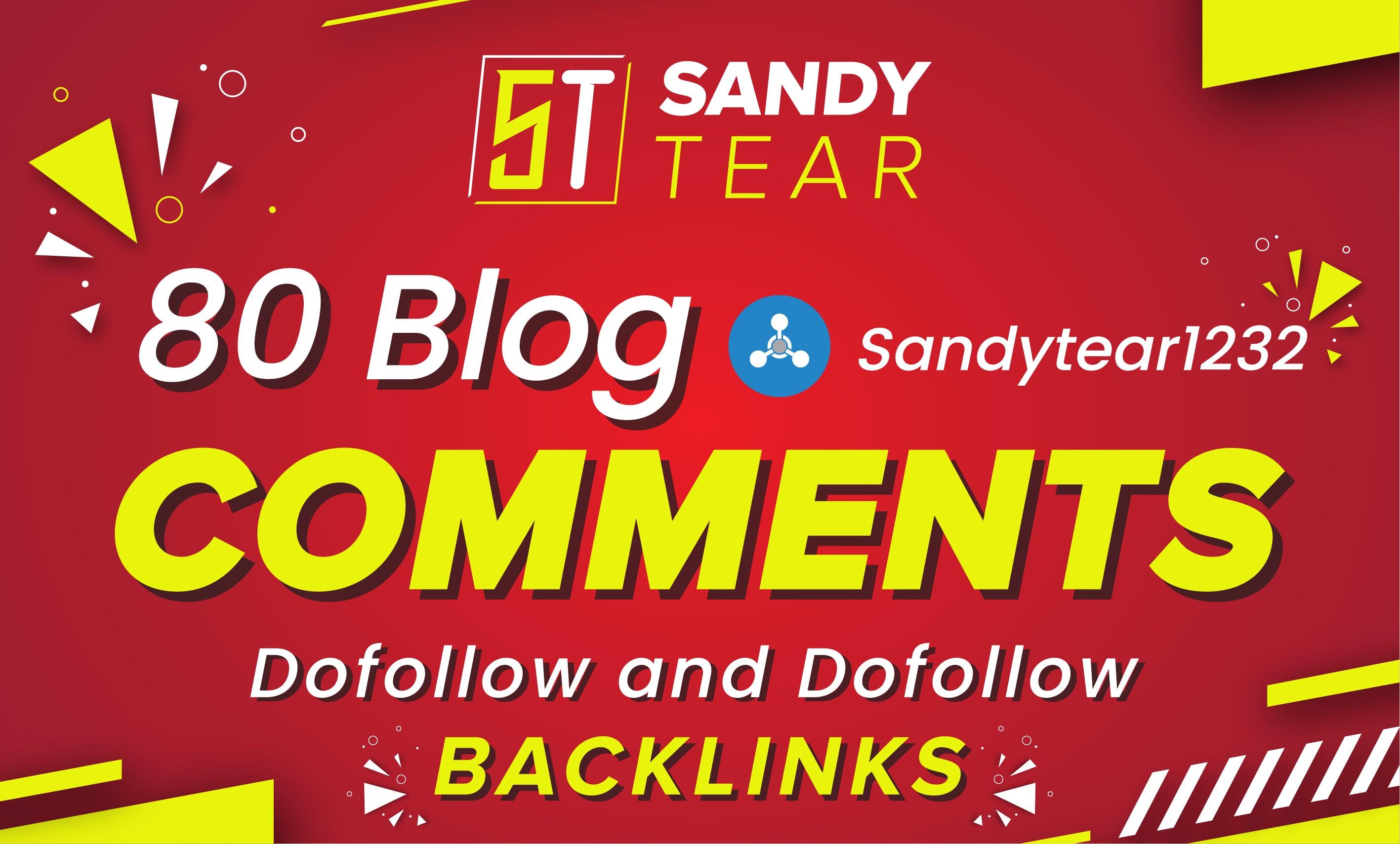 I will 80 unique domains SEO service blog comments ba...