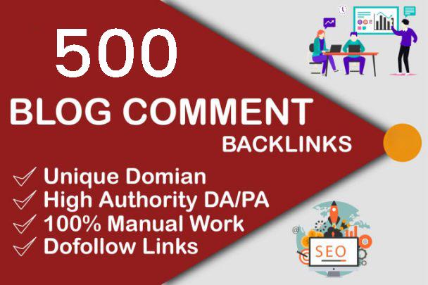 High authority 500 Dofollow blog comments SEO backlin...