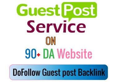 I can write and publish 3 Guest post Backlinks on 90+...