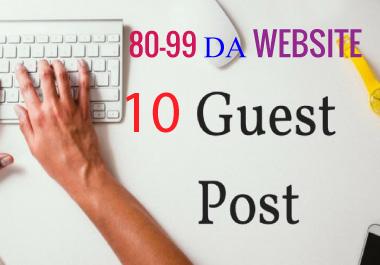 I will write and publish 10 guest post backlinks with...