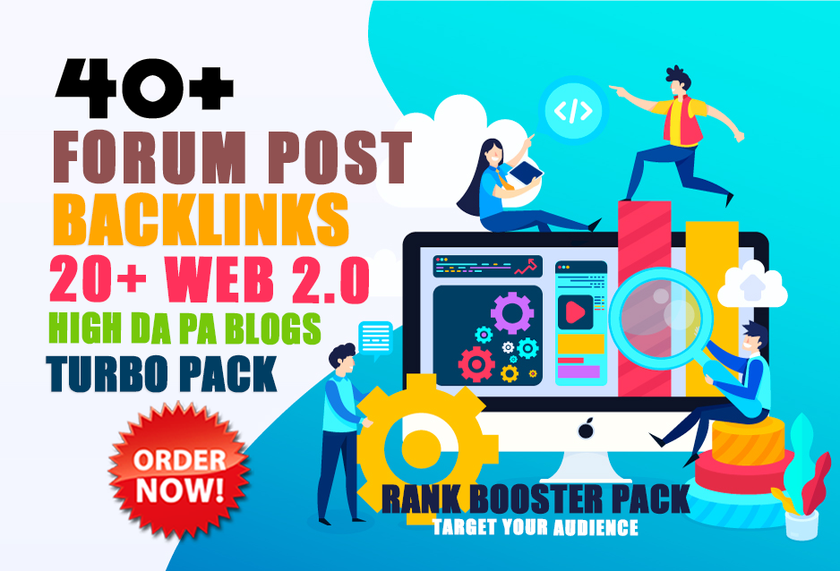 40 high quality forum posting backlink With 20 web 2....