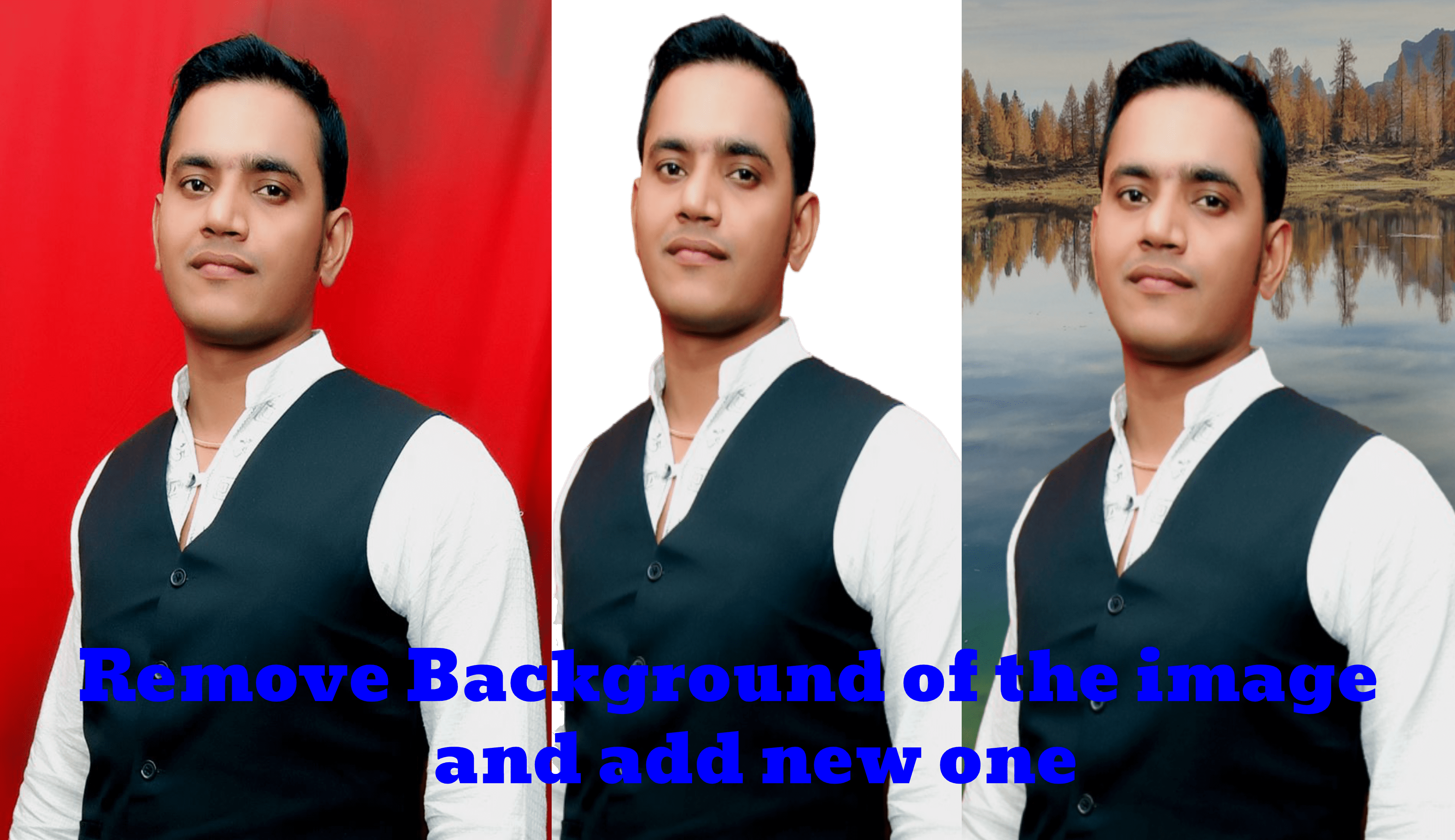 I will add a new background on any image