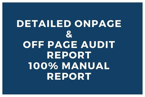 I will create complete SEO audit report of your websi...