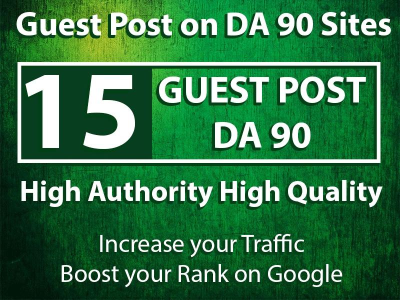 Get 15 Guest Posts upto DA 98 sites