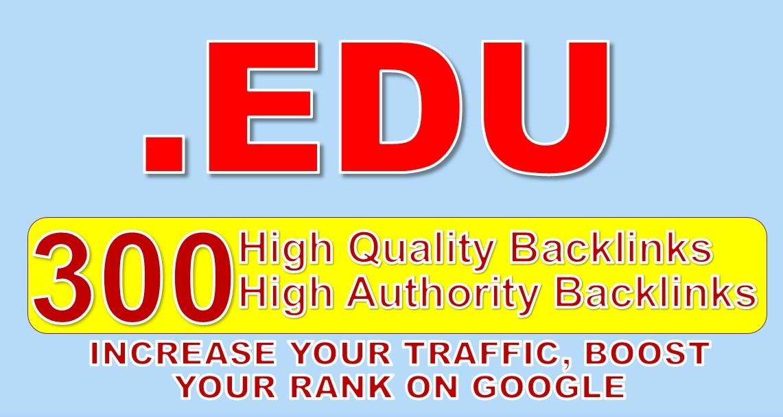 Get 300. EDU high quality backlinks