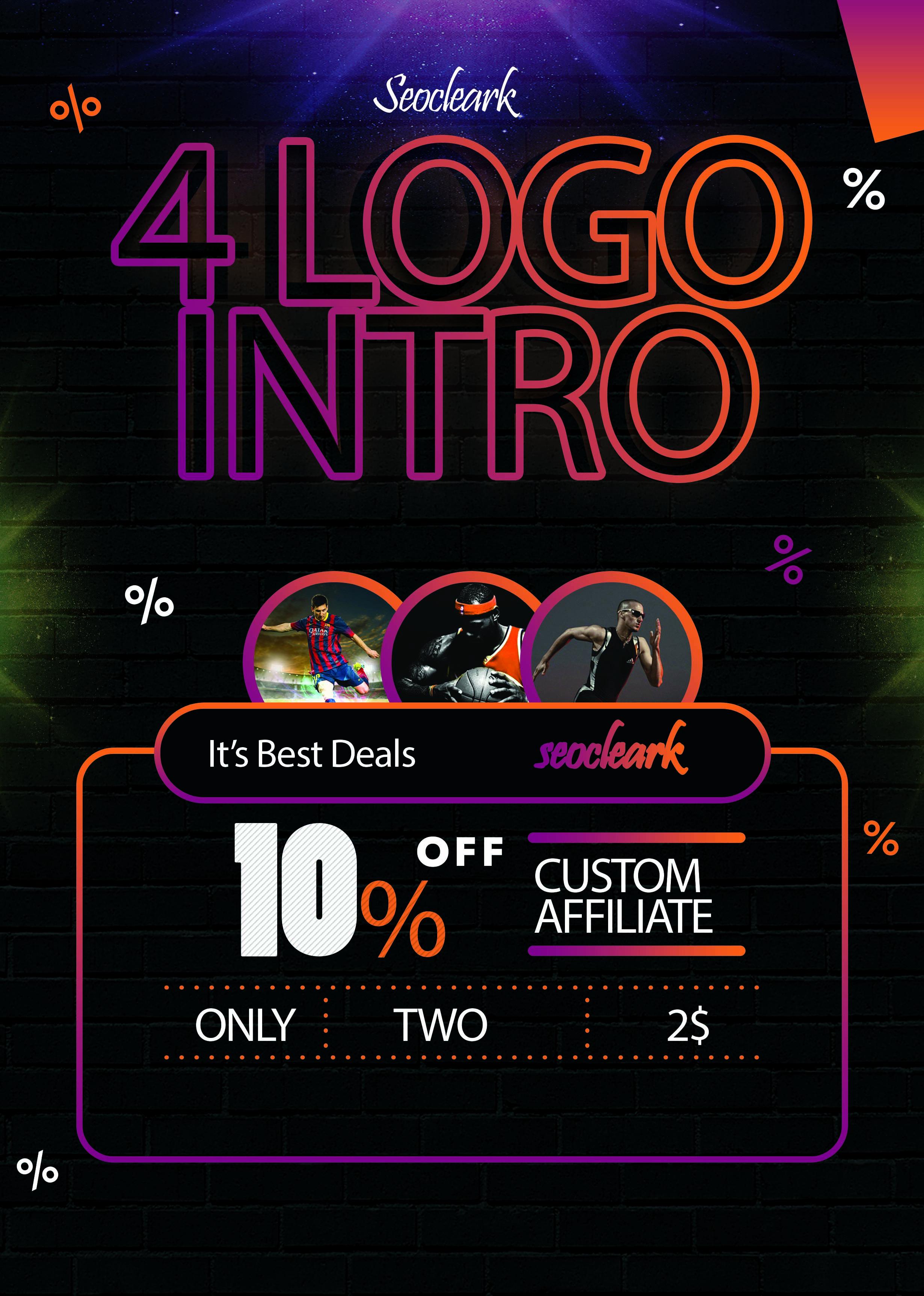 simple awesome 4 logo intro & outro animation