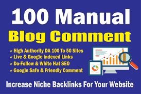I will create 10 manual niche targeted blog comments ...