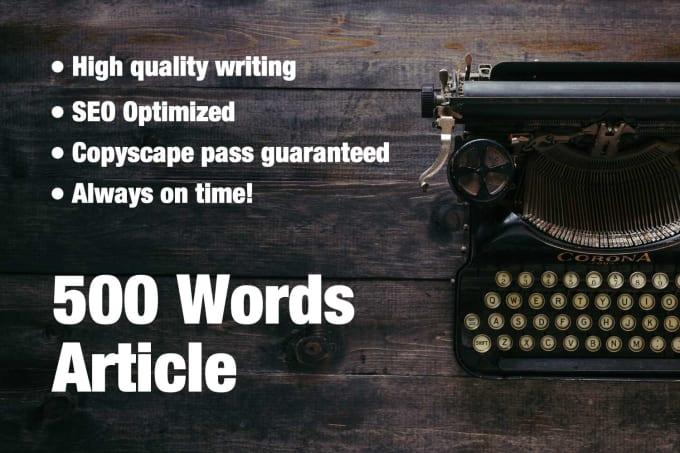 I will Write SEO article and blog post writing of 500...