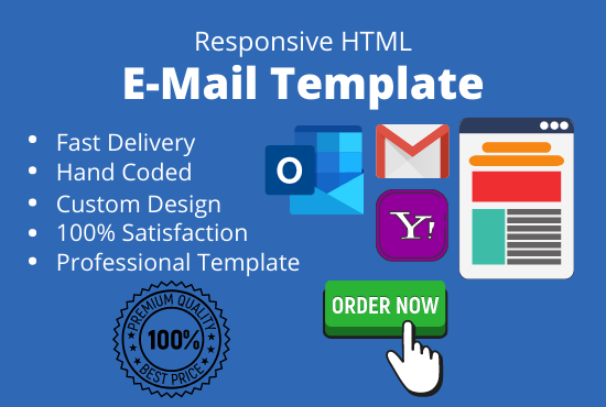 I will create or design responsive html email templat...