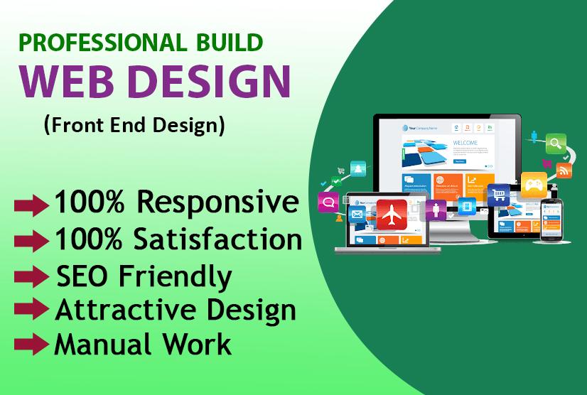 I will do build attractive website design and web pag...