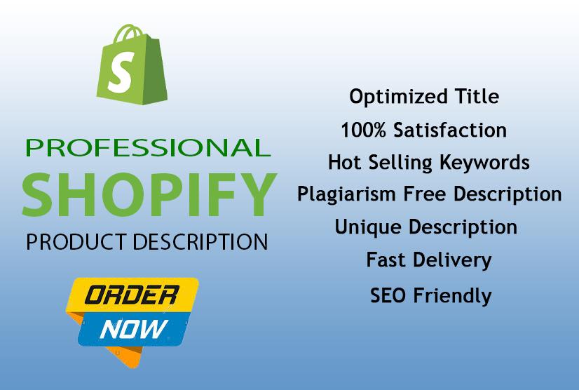 I will write 50 shopify product description, title a...