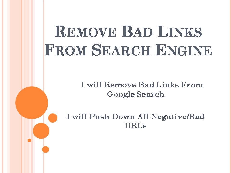 I will push down negative links and Images from searc...