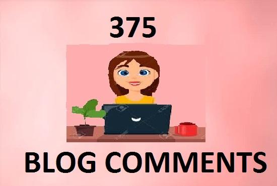 I will do 375 dofollow backlink high DAPA blog commen...