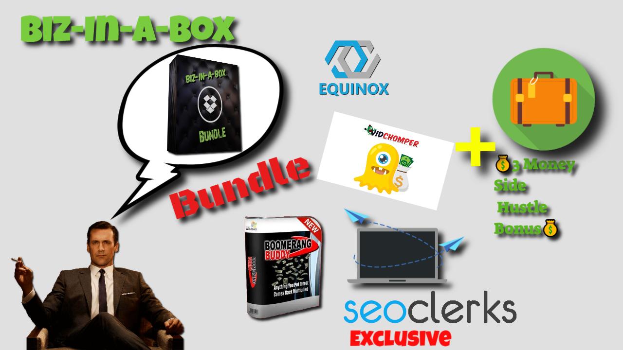 Biz-In-A-Box Bundle 3 softwares 3 mystery Bonuses inc...