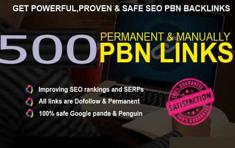 One of a kind 500 Sites DA 40+ PA 35+ PR 5+ Web 2.0 5...