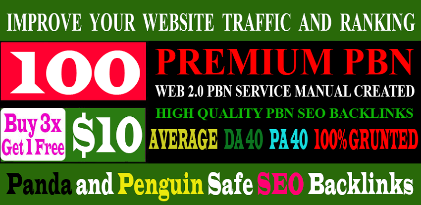 Build 100+parmanent PBN with High DA PA and 100 Dofol...