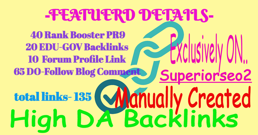EXCLUSIVELY 135 BACKLINKS- PACKAGE FROM PR7-9, EDU-G...