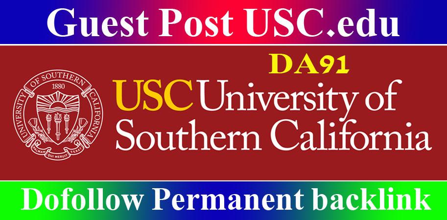 Publish Edu Guest Post on Usc. edu blog DA 91 DR 90