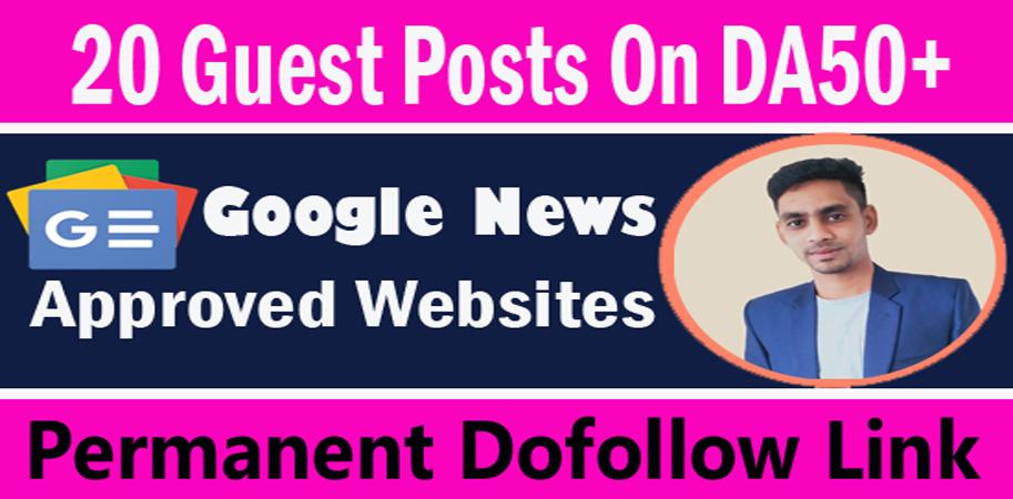I will write and publish 20 dofollow guest posts on d...