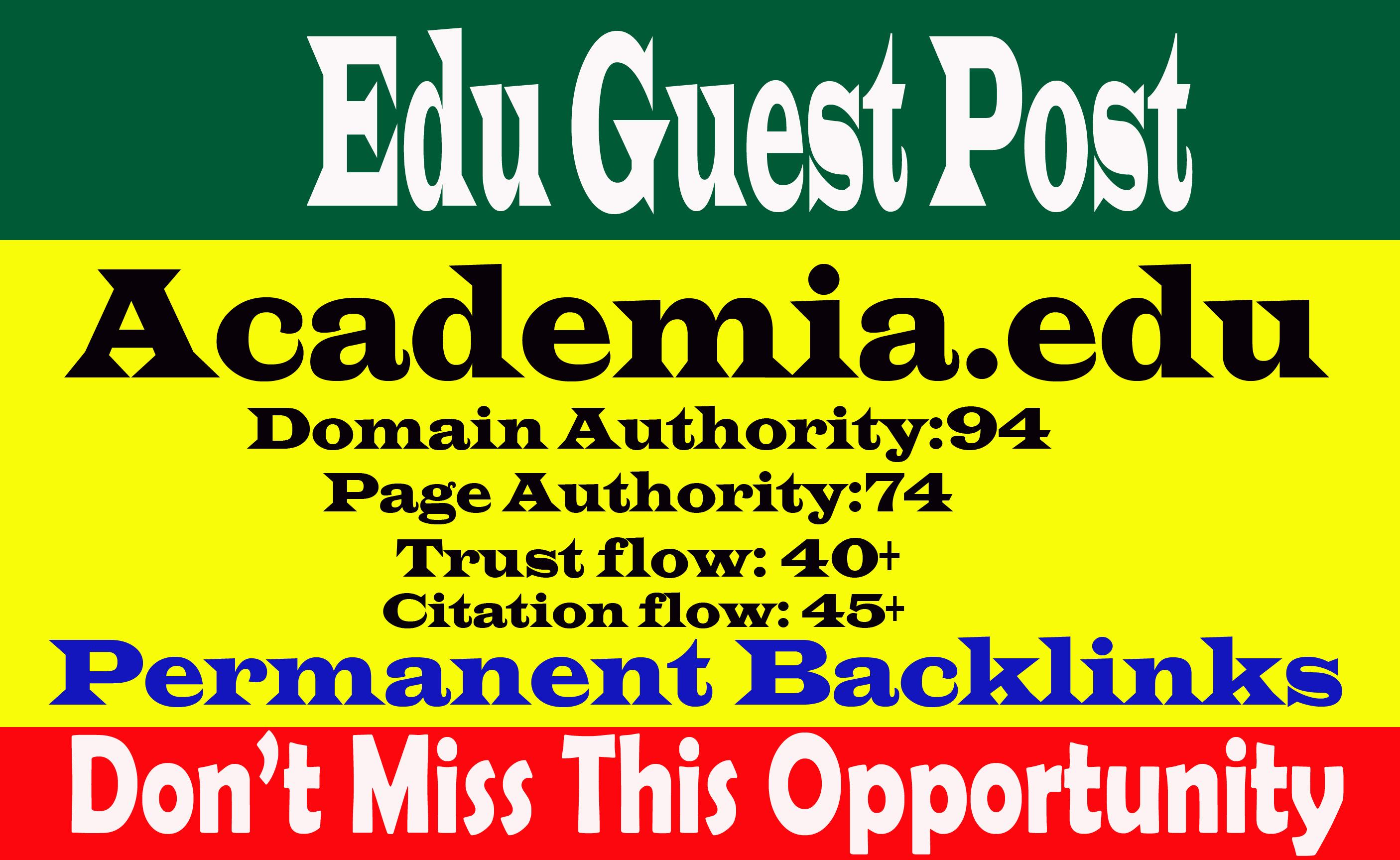 I Will Write And Publish A Edu Guest Post on Academia...