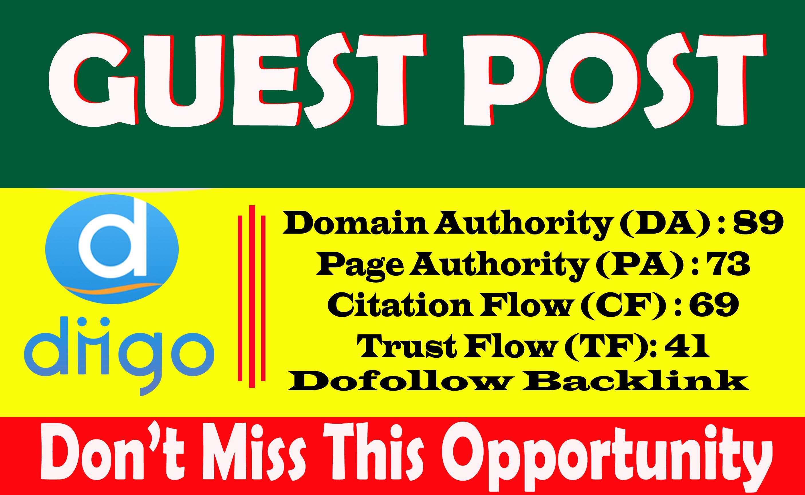 Write And Publish A Dofoll0w Guest Blog Post On Diigo...