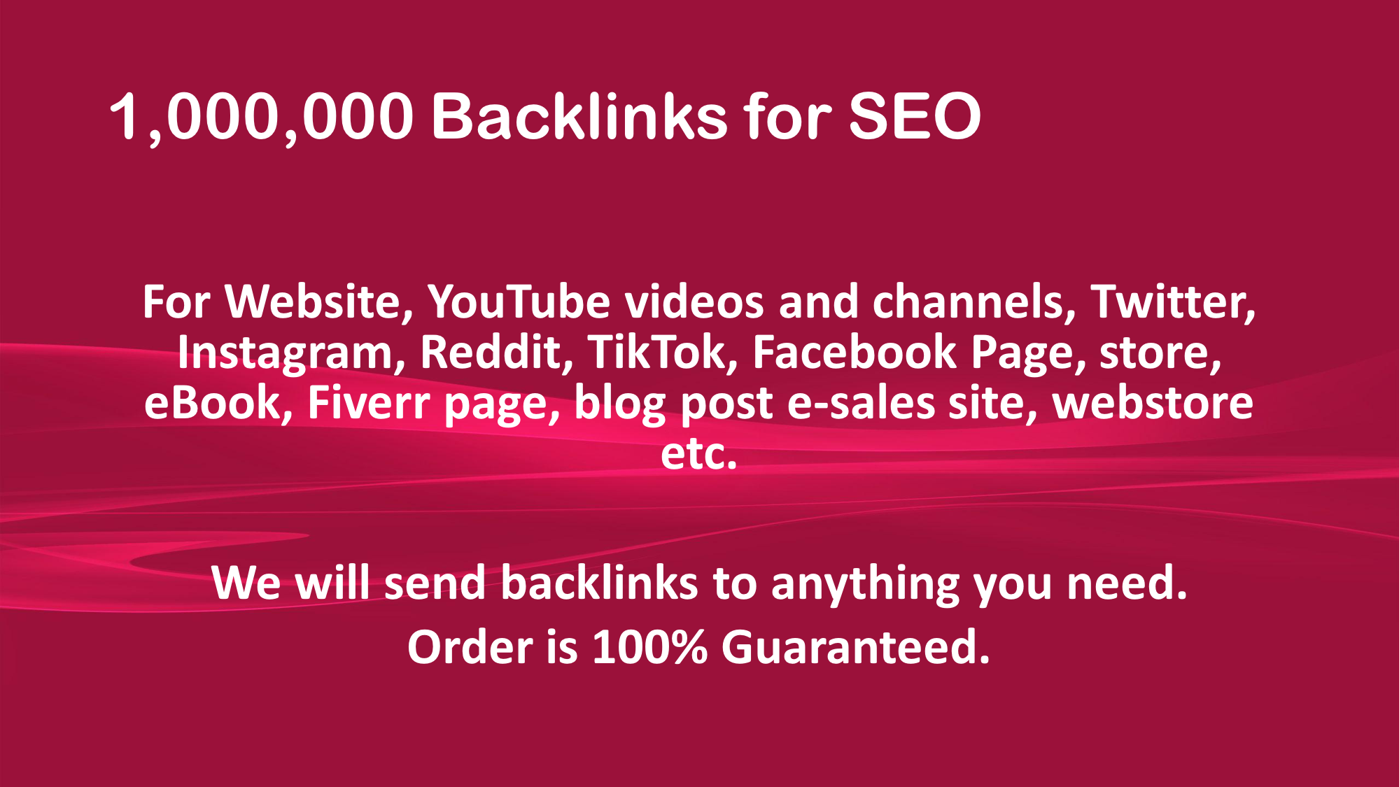 1 Million backlinks YouTube, Website, Social Media ...
