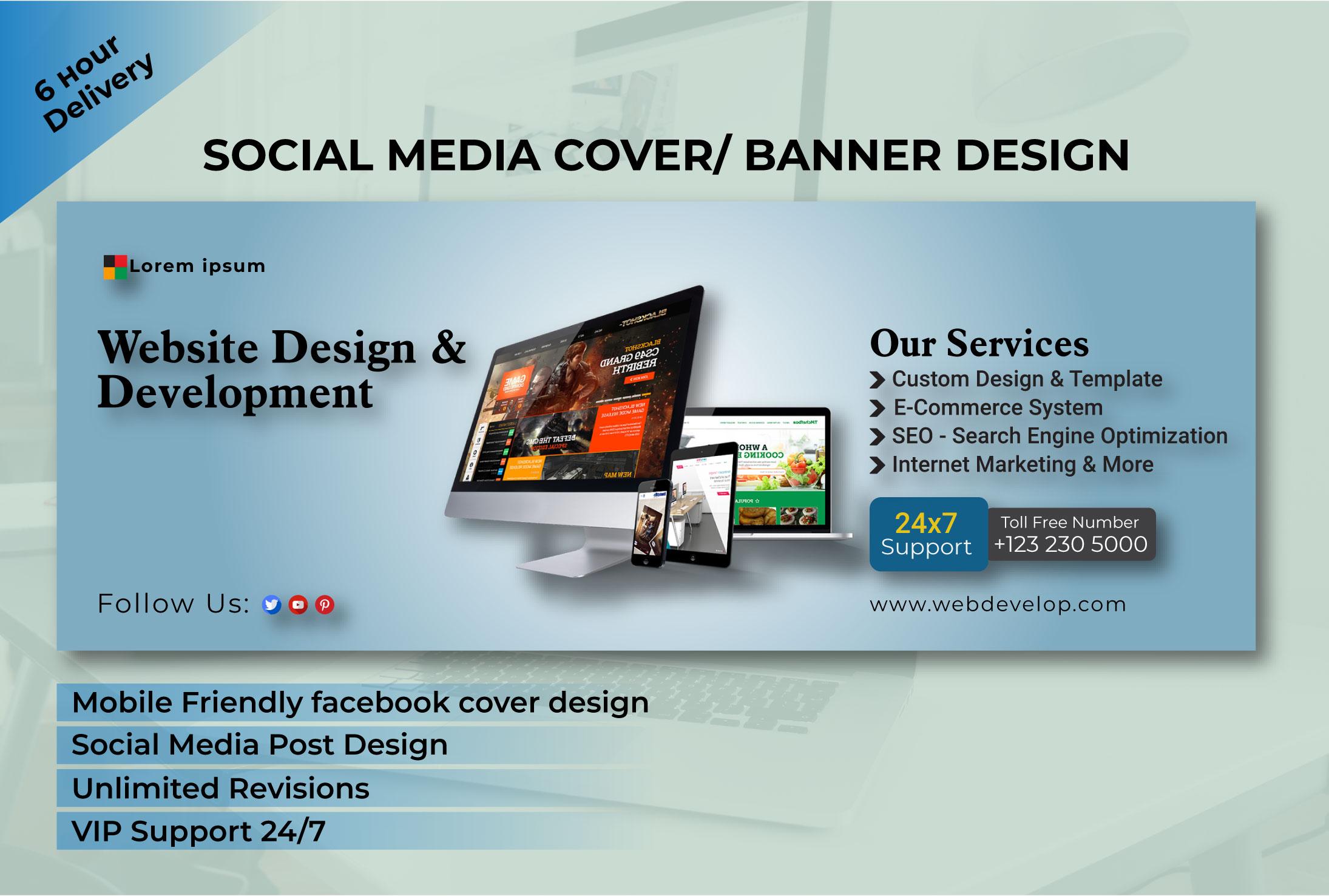 I will create social media banner facebook cover desi...