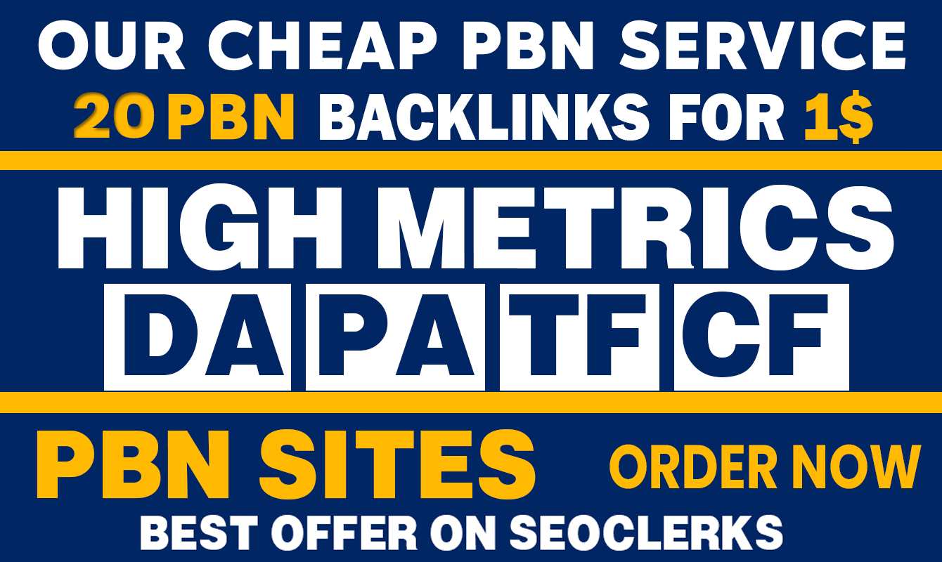 Cheap PBN Service, Provide 20 PBN Home Page Dofollow...