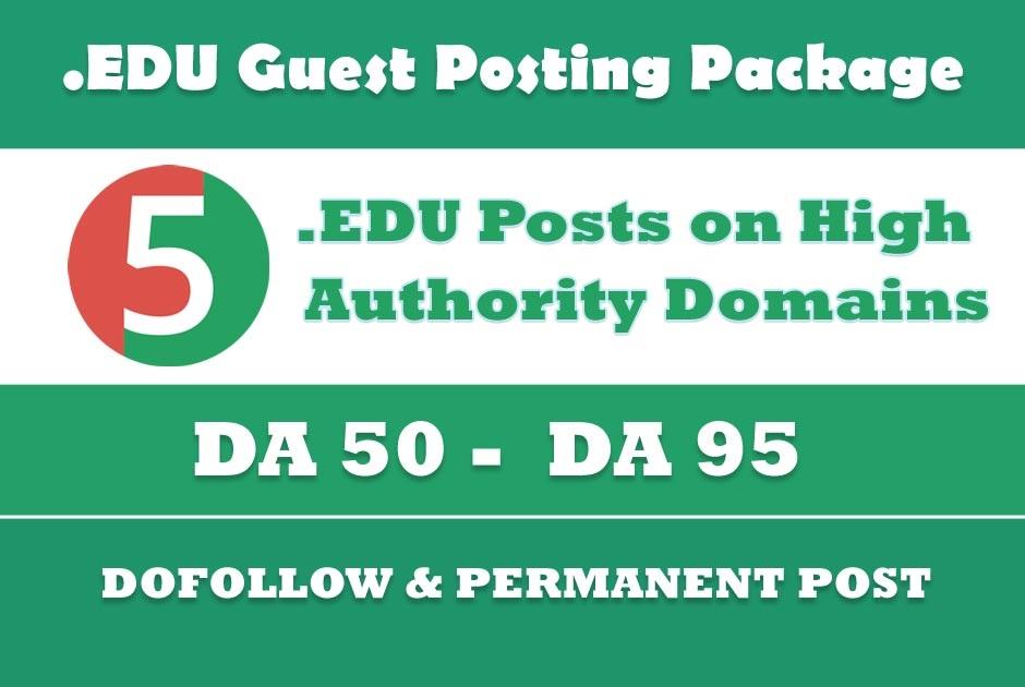 EDU Guest Posting - 5 Posts on High Authority EDU sit...