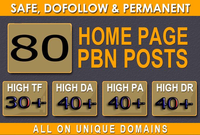 Build 80+ Backlink with 40+ Da 40+ PA DOFOLLOW and Ho...