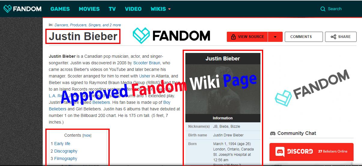 I will Create an Approved Fandom Wiki Page