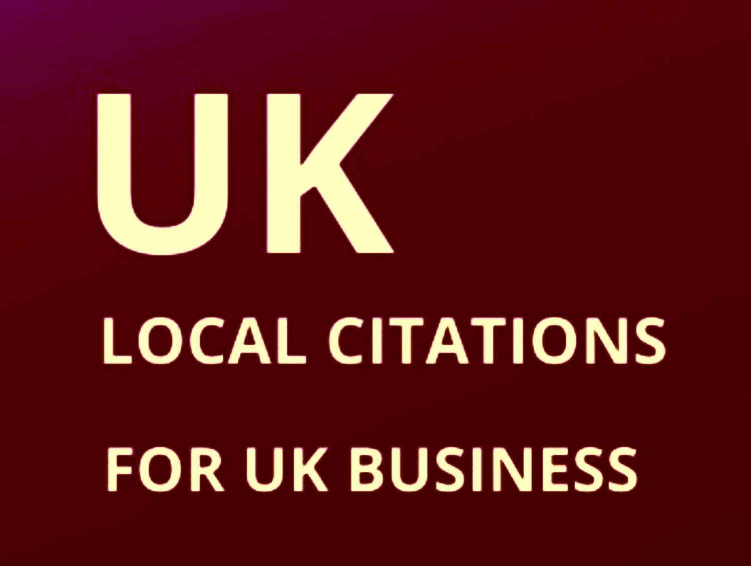 Provide 500 UK local listing citations for your busin...