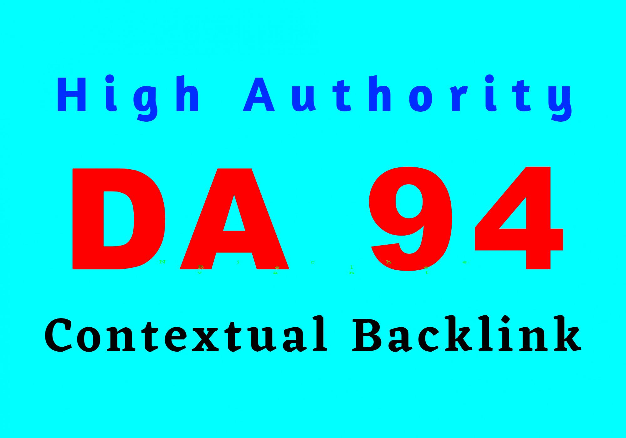 Create high authority DA 94 website backlink