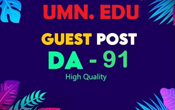 publish a guest post on umn. edu DA91