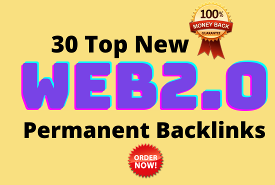 30 High Authority Web2.0 permanent Backlinks- DA 50 T...