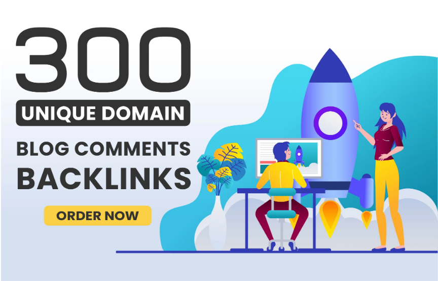 I will make 300 unique domains blog comment backlinks...