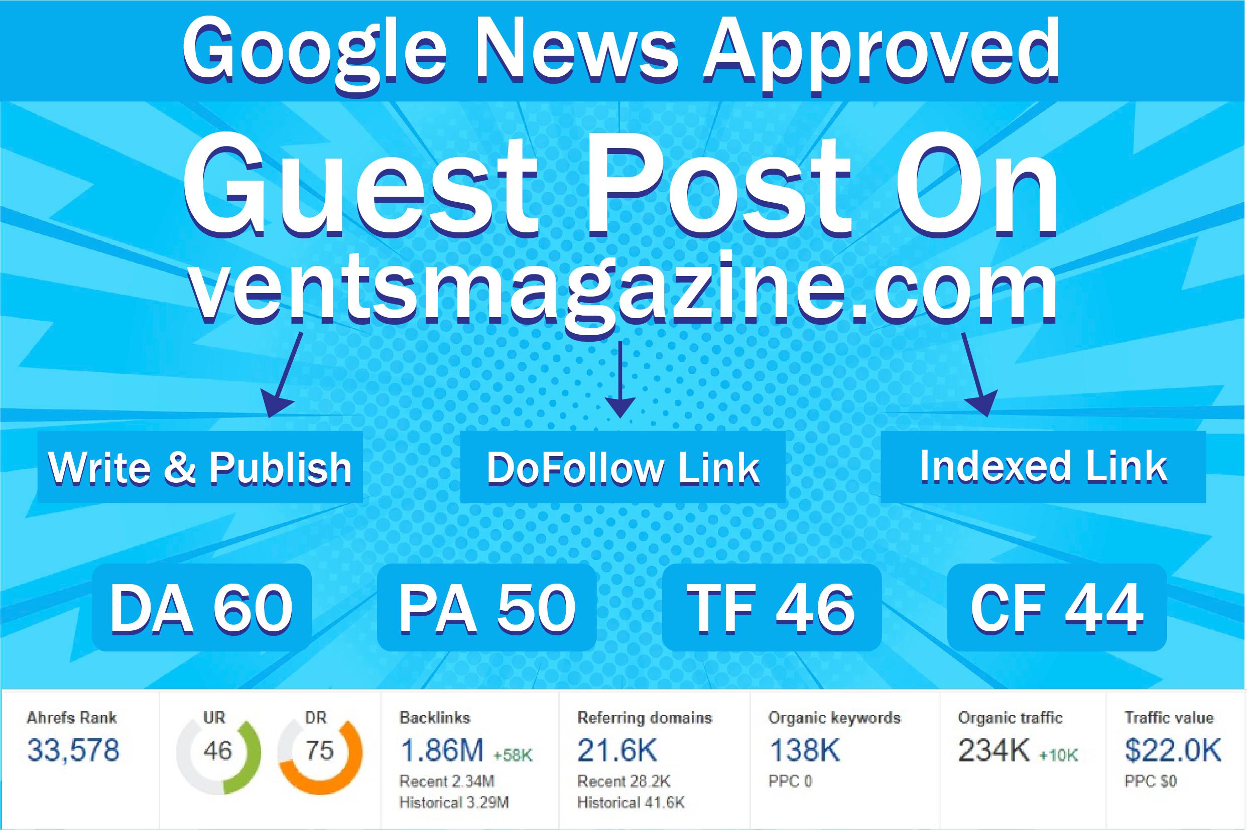 Write & Publish on my google news Approved Guest ...