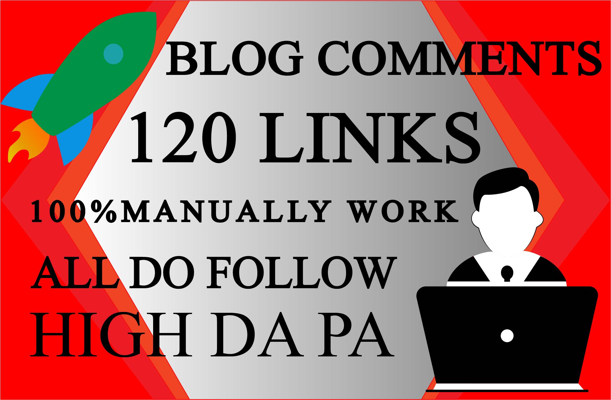 I will do 120 dofollow unique domain blog comment bac...