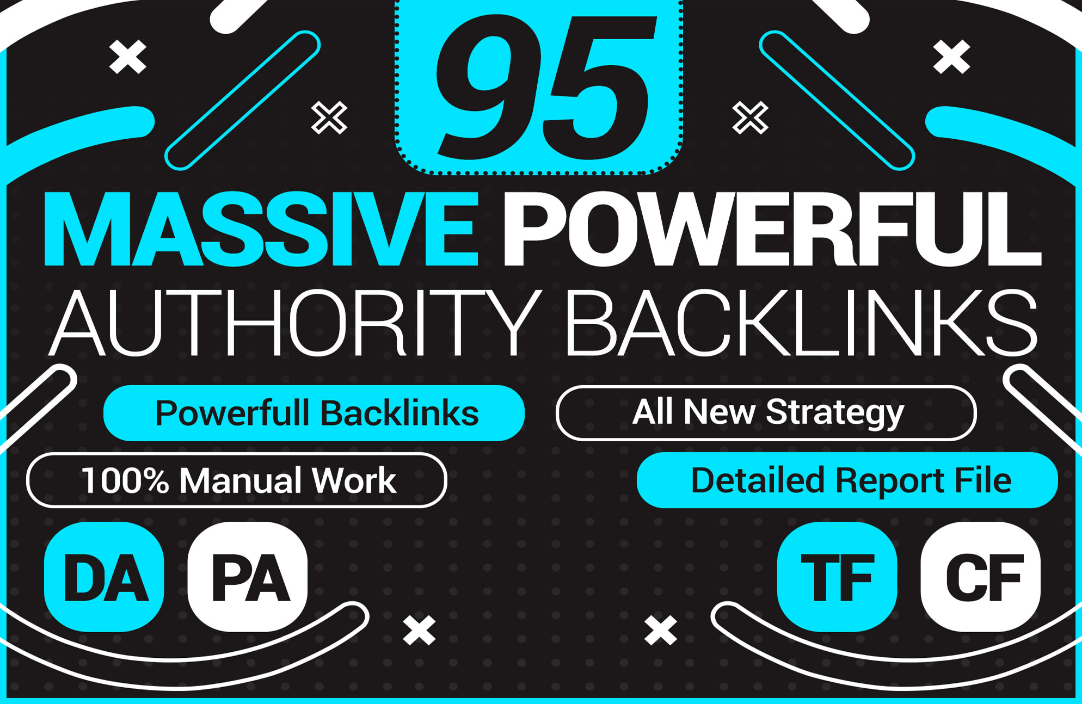 I will create 95 unique domain SEO backlinks on DA PA...