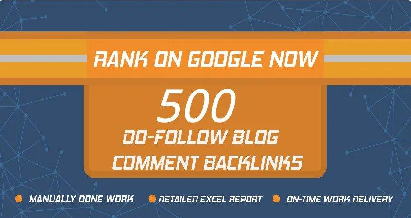 I will create 500 dofollow quality blog comment backl...