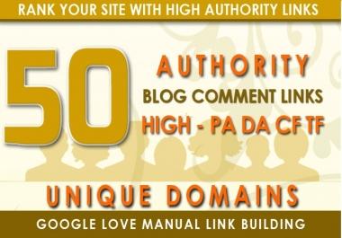 I will do 50 unique domain da 40+