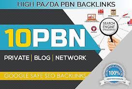 I will build 10 permanent homepage pbn backlinks with...
