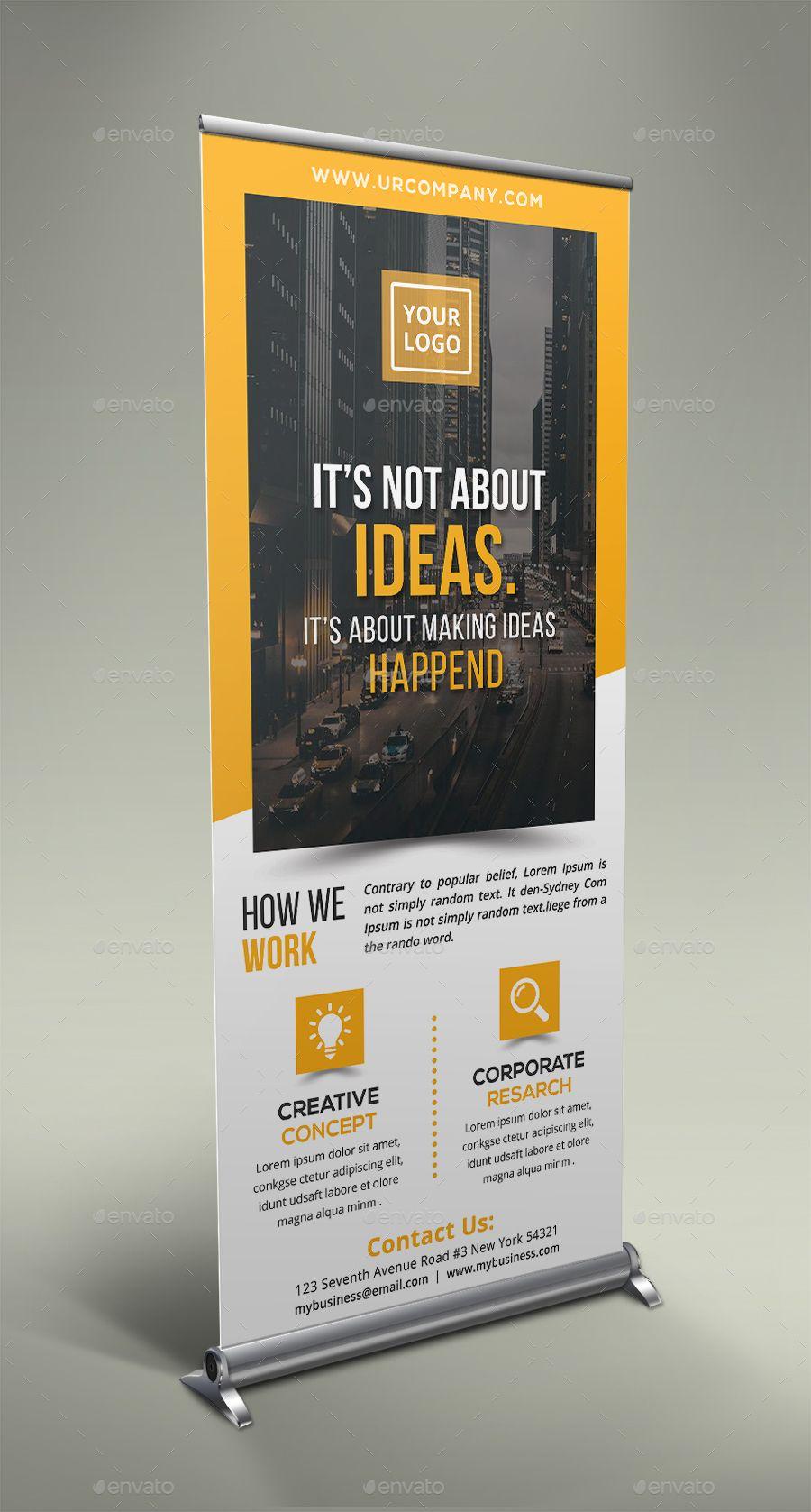 Design a pull up / roll up banner with unlimited revi...