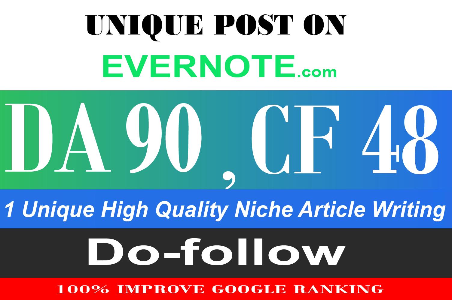Write And Publish A Guest Post On Evernote DA-93, Al...