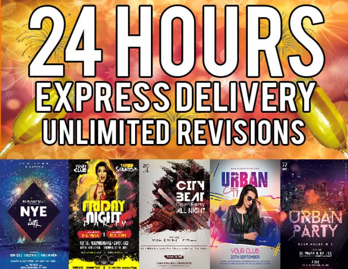 I will design professional flyers within 24 hours