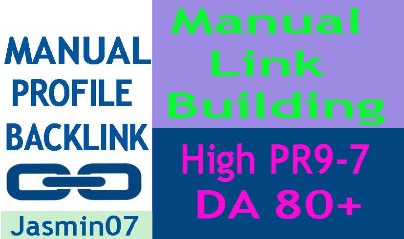 Manually Create 20 Profile Backlink High DA 80+