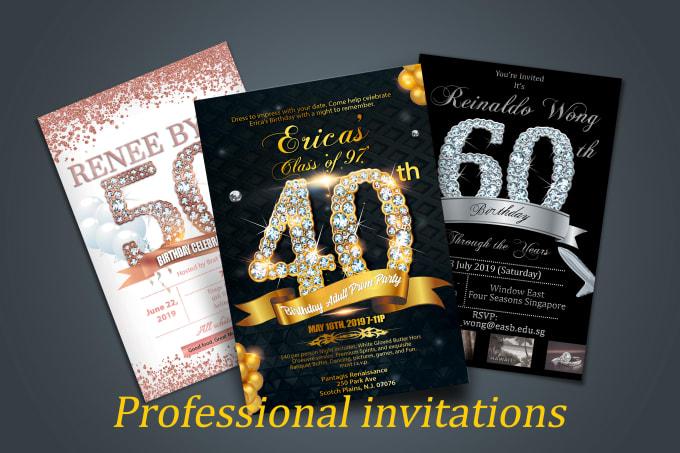 I will design your wedding, birthday, party invitati...