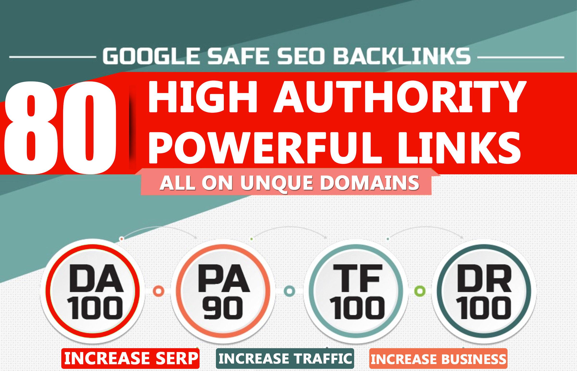 High Authority Powerful DA 80+ PREMIUM Backlinks